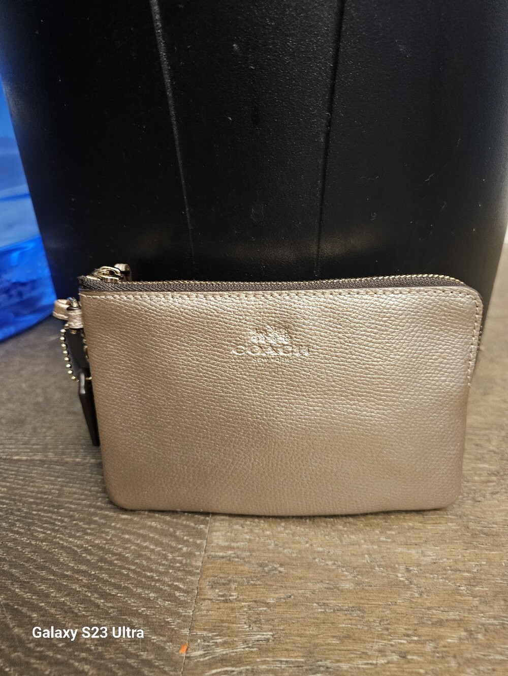 Coach Copper Metallic Wristlet